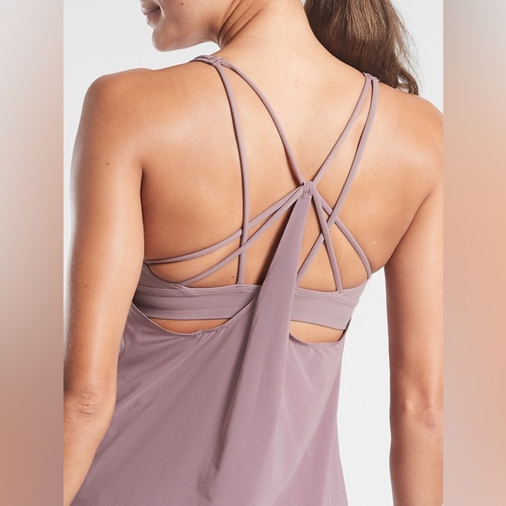 Athleta Solace Support Top Flora Mauve M